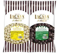 Lacasa Mi momento Pack 2 kg: deliciosas bolas de Almendra con chocolate Blanco y Avellana con chocolate Negro