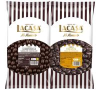 Lacasa Mi momento Pack 2 kg: deliciosas bolas de Almendra con chocolate Negro y Dados de naranja con chocolate Negro