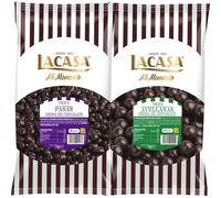 Lacasa Mi momento Pack 2 kg: deliciosas bolas de Pasas de Corinto con chocolate Negro y Avellana con chocolate Negro