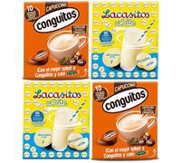 Lacasa PACK 4x BAQUÉ CAPPUCCINO CONGUITOS Y BATIDO LACASITOS WHITE/ 40 CÁPSULAS