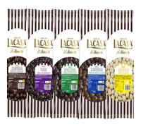 Lacasa pack 5kg deliciosas bolas de frutos secos con chocolate: Pasas de Corinto Negro,Almendra Negro,Almendra Leche,Almendra Blanco,Avellana Negro