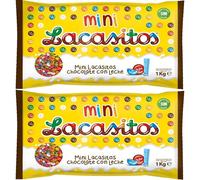 Lacasitos pack 2KG: 2x mini Lacasitos bolsa gragea chocolate con leche 1kg