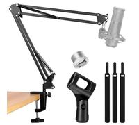 LacBec Brazo para Microfono, Soporte Microfono Mesa Ajustable para Podcasting Grabación, Compatible con HyperX QuadCast, Blue Yeti, Elgato Wave, Fifine y Otros Micros