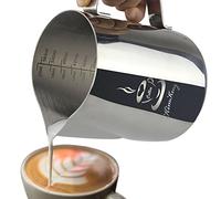 L'acciaio inossidabile latte- 20 oz (600ML) la schiuma di latte lanciatore misurino scale Espresso Cappuccino di Latte Caffè Latte Art