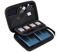 Lacdo 2-in-1 Funda para Disco Duro Externo para Samsung T5 T3 Discos Duros sólido Externo SSD 250GB 500GB 1TB 2TB EVA Dos en uno Estuche Impermeable Bolsa de Viaje Antigolpes Funda, Negro