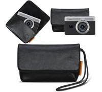 Lacdo Estuche de Cámara para Kodak PIXPRO C1 Friendly Zoom Digital Camera, Funda de Cuero Suave para cámara, Estuche de Viaje, Bolsa compacta para Cámara Kodak PIXPRO C1 con Correa de Muñeca, Negra