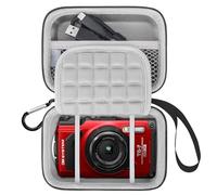 Lacdo Estuche de Transporte de Cámara para OM System Tough TG-7 /Olympus Tough TG-6 /TG-5 /TG-4 Digital Camera, Bolsa Trave de Almacenamiento de cámara de Video Batteries, Memory Card, Gris