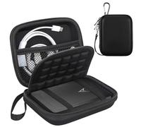 Lacdo Estuche de Transporte de Disco Duro para Aiolo Innovation Disco Duro Externo Ultra Slim 1TB 2TB 5TB 500GB USB 3.0 Portátil HDD EVA Bolsa de Viaje a Prueba de Golpes, Negro