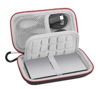 Lacdo Estuche de Transporte de Disco Duro para Lexar ES3 Portable SSD External Solid State Drive 1TB 2TB 4TB Tarjeta SD Bolsa de Almacenamiento Protectora Dura EVA Organizadora, Negro