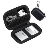 Lacdo Estuche de Transporte de Disco Duro para Lexar Professional Go Portable SSD con Hub 1TB 2TB Professional Go w/Hub Phone Funda rígida Protectora para SSD de EVA antiimpactos para Viaje, Negro
