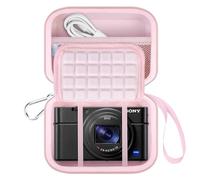 Lacdo Estuche de Transporte de la cámara para Sony RX100 VII/ RX100 Vi/ RX100 V/ RX100 IV/ RX100 III Compact Digital Camera, Bolsa para cámara de Vlogging Apuntar y Disparar, Rosa