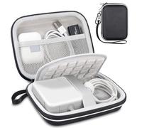Lacdo Estuche rígido de Transporte para Cargador de MacBook, Bolsa Portátil Pequeña, Cables de Carga, Estuche de Viaje, Bolsa para Adaptador de Corriente de MacBook, Negro