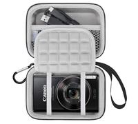 Lacdo Funda cámara para Canon IXUS 285 HS, Sony Cyber-Shot DSC-W830 WX350 WX500 W810 W800 Cámara Digital, Funda rígida de Transporte Bolsa de Viaje Protectora con Compartimento para Tarjeta SD, Gris