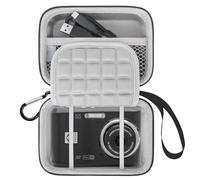 Lacdo Funda cámara para Kodak PIXPRO FZ45 FZ55 FZ53 FZ43, Kodak Pixpro WPZ2 Cámara Digital para vlogging, Funda rígida de Transporte Bolsa de Viaje Protectora con Compartimento para Tarjeta SD, Gris