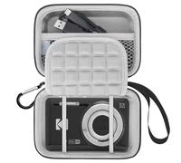 Lacdo Funda cámara para Kodak PIXPRO FZ55 / FZ45 / FZ53 / FZ43 Cámara de Vlogging de 16 MP, Funda rígida de Transporte, Estuche de Viaje Bolsa Protectora con Compartimento para Tarjeta SD, Gris