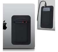 Lacdo Funda de Disco Duro Portátil SSD para Laptop, Stick on Pouch con Adhesivo Reutilizable, para SanDisk, Samsung, Crucial, Disco Duro Sólido Externo Portátil, Negro