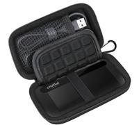 Lacdo Funda Disco Duro Externo para Crucial X8 Portable SSD 1TB 2TB 4TB 500GB USB 3.2 Bolsa de Viaje Protectora Transporte Antigolpes Estuche Rígido, Negro+Negro