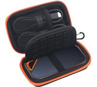 Lacdo Funda Disco Duro Externo para Extreme Pro/Extreme Portable External SSD 500GB 1TB 2TB 4TB USB-C EVA Bolsa de Viaje Protectora Transporte Antigolpes Estuche Rígido, Naranja