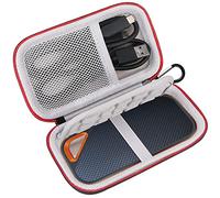 Lacdo Funda Disco Duro Externo para Extreme Pro/Extreme Portable External SSD 500GB 1TB 2TB 4TB USB-C EVA Bolsa de Viaje Protectora Transporte Antigolpes Estuche Rígido, Negro