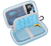 Lacdo Funda Disco Duro Externo para Extreme Pro/Extreme Portable External SSD 500GB 1TB 2TB 4TB USB-C EVA Bolsa de Viaje Protectora Transporte Estuche Rígido, Celeste