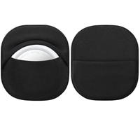 Lacdo Funda para Airtag, Pegatinas Adhesivas en Paquete de 2 para Apple Air Tag Hidden Case Soporte Adhesivo Seguro Antirayaduras, para Televisión Equipaje Portátil Mochila Remote, Negro
