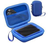 Lacdo Funda para Disco Duro Externo para Samsung T9 Portable Solid State Drives 1TB 2TB 4TB USB 3.2 Disco Estado Sólido Externos Portátil 2.5" Estuche rígido Bolsa, Azul