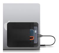 Lacdo Funda para Disco Duro Externo Portátil, Soporte para Disco Duro para Portátil, Compatible con Discos Duros Externos de 2.5" Seagate, WD, Toshiba External HDD, SSD, Cable, Magic Mouse, Negro