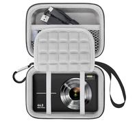 Lacdo Funda para IXNAIQY, EJXHKNF, Kodak PIXPRO FZ45 FZ55, Canon IXUS 285 HS, Funda rígida de Transporte para cámara Digital, Estuche de Viaje Bolsa Protectora con Compartimento para Tarjeta SD, Gris