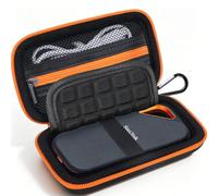 Lacdo Funda para SanDisk Extreme/SanDisk Extreme Pro/SanDisk Portable SSD Unidad de Estado Sólido Externa 500GB 1TB 2TB 4TB 8TB, Funda Estuche Rígido EVA de Viaje, Estuche de Transporte, Naranja