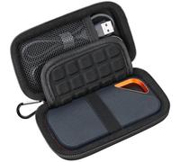 Lacdo Fundas para Discos Duros Externos para SanDisk Extreme/SanDisk Extreme Pro/SanDisk Portable SSD Unidad de Estado Sólido Externa 500GB 1TB 2TB 4TB Tarjeta SD Bolsa Protectora EVA, Negro