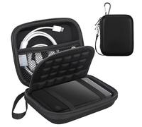 Lacdo Fundas para Discos Duros Externos para Seagate Portable Disco Duro Externo, Toshiba Canvio Basics/Flex WD Elements/My Passport Disco Duro Externo HDD Case 1TB 2TB 4TB 5TB 6TB, Negro