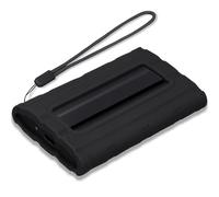 Lacdo Silicone Fundas para Discos Duros Externos para Samsung T7 Shield Portable SSD 1TB 2TB 4TB Unidad de Estado Sólido Externa, Funda Protectora de Silicona para T7 Shield SSD, con Cordón, Negro