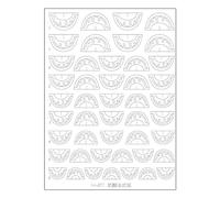 Lace Patterned Nails Stickers Breathable Paper Materials Wedding Party Essential Easy Peels Off Customizable Nails Decoration for Women Long French Tip Stickers