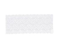 Lace Ribbon 19cm Wide 10 Yards | High Elasticity Nylon for Wedding Decorations/Party Planning/Crafts | Skin - Friendly & Secure Material for Elegant Event Design (Blanca)