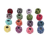 Lace Thread Handmade DIY Knitting Crochet Cross Stitch Thread Weiches Lace Garn Farbiges Polyester Garn 16er Set Ideal Für Anfänger Und Fortgeschrittene Christmas Gifts