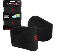 LACEEZE Max Bands - Como se ve en Dragons' Den - Tecnología acanalada - Cordones seguros, evitan que se deshilachen, se adapta a zapatos de talla UK 6.5+, negro, ideal para calzado deportivo, fútbol