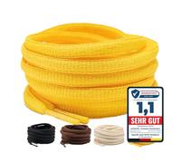 LaceHype 2 pares de cordones ovalados, cordones resistentes al desgarro LC6 de repuesto de poliéster para zapatillas deportivas, zapatillas de correr (amarillo, 130 cm)
