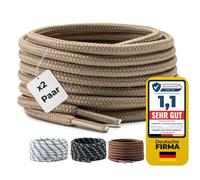 LaceHype 2 pares de cordones redondos de poliéster para zapatos de trabajo, botas, zapatos de exterior y zapatillas deportivas, cordones resistentes al desgarro, caqui, 110 cm - 2 Paar