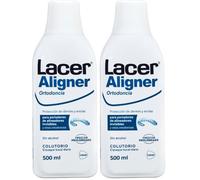 LACER ALIGNER - Colutorio 500 ml, Enjuague Bucal para Ortodoncia Invisible y Brackets, Anticaries y Antiplaca, Protege el Esmalte y las Encías, Sin Alcohol, Frescor Prolongado, Sin Gluten