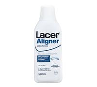 LACER ALIGNER - Colutorio 500 ml, Enjuague Bucal para Ortodoncia Invisible y Brackets, Anticaries y Antiplaca, Protege el Esmalte y las Encías, Sin Alcohol, Frescor Prolongado, Sin Gluten