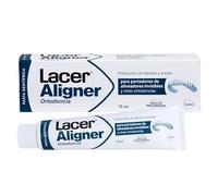 LACER ALIGNER - Pasta de Dientes para Ortodoncia Invisible y Brackets, 75ml, Anticaries y Antiplaca, Remineralizante con Flúor, Protege el Esmalte y las Encías, Sabor Menta, Uso Diario