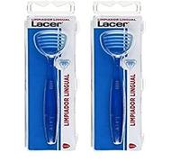 LACER CDL - Limpiador Lingual, Higiene Bucal Diaria, Limpia la Lengua, Elimina la Placa Bacteriana, Evita el Mal Olor, Ayuda a Realizar una Mejor Digestión, Uso Diario (Paquete de 2)