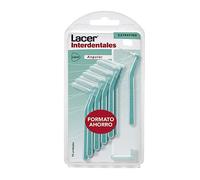 LACER - Cepillo Interdental Angular Extrafino 10 Unidades, Mango Angulado, Máxima Eficacia, Filamentos Tynex, Cerdas Extrafinas, Previene y Elimina la Placa Bacteriana