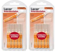 LACER - Cepillo Interdental Recto Extrafino Suave Pack 10 Unidades, Mango Bimaterial y Antideslizante, Cuello Flexible, Máxima Eficacia, Filamentos Tynex, Previene y Elimina Placa Bacteriana