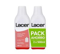 LACER - Colutorio Pack de 2 x 500 ml, Enjuague Bucal, Uso Diario, sin Alcohol, Boca Sana y Protegida, Previene la Caries y la Placa Dental, Limpia en Profundidad
