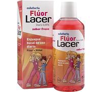 LACER Flúor colutorio diario 0,05% con sabor a fresa sin alcohol frasco 500 ml