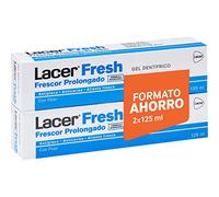 LACER Fresh gel dentífrico con efecto prolongado antiplaca y anticaries duplo 125+125 ml