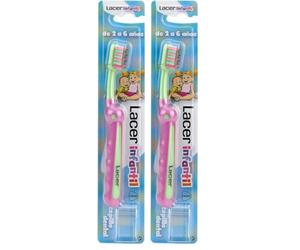 Lacer Infantil Cepillo de Dientes para Niños de 2 a 6 años, 1 unidad (Paquete de 2)