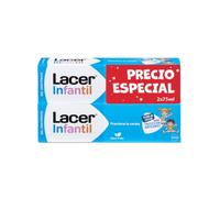 LACER INFANTIL - Gel Dental Infantil Pack 2 x 75 ml, Pasta de Dientes para Niñosde 6 meses a 6 años, Previene la Caries, Fórmula de Flúor Más Calcio, Cuida los Dientes de Leche
