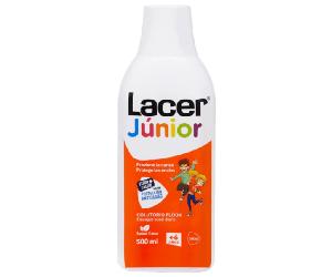 Lacer Junior Enjuague Bucal Diario con Flúor Sabor Fresa 500 ml
